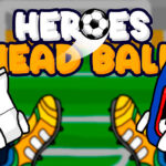 Graj w piłkę z super mocami w grze Heroes Head Ball