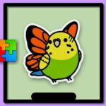 Graj w kolorową układankę online 🧠 Cute Budgie Puzzle