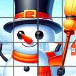 Świąteczna układanka online ⛄🧩 Happy Snowman Puzzle