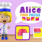 Przepyszna układanka online 🍰 World of Alice   Food Puzzle