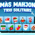Gra Xmas Mahjong Trio Solitaire 🀄️ Połączenie 2 popularnych gier!
