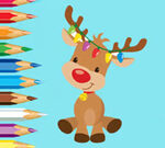 Kolorowanka w magicznym świecie ✨ Coloring Book: Cute Christmas Reindeer
