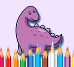 Kreatywna kolorowanka online 🦕 Coloring Book: Dinosaur With Flowers