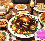 Gra Jigsaw Puzzle 🧩 Thanksgiving Dinner Złóż razem pyszne święto!