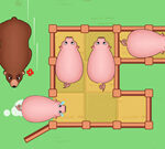 Układanka online 🧩 Slide Puzzle: Piggy Move 🐷 Zabawne świnki!